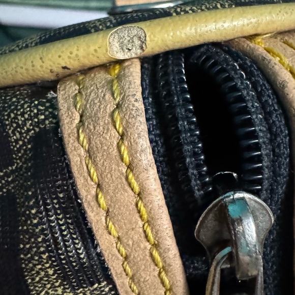 Vintage Fendi Zucca Black and Tan Bowling/Boston Bag - Picture 9 of 15